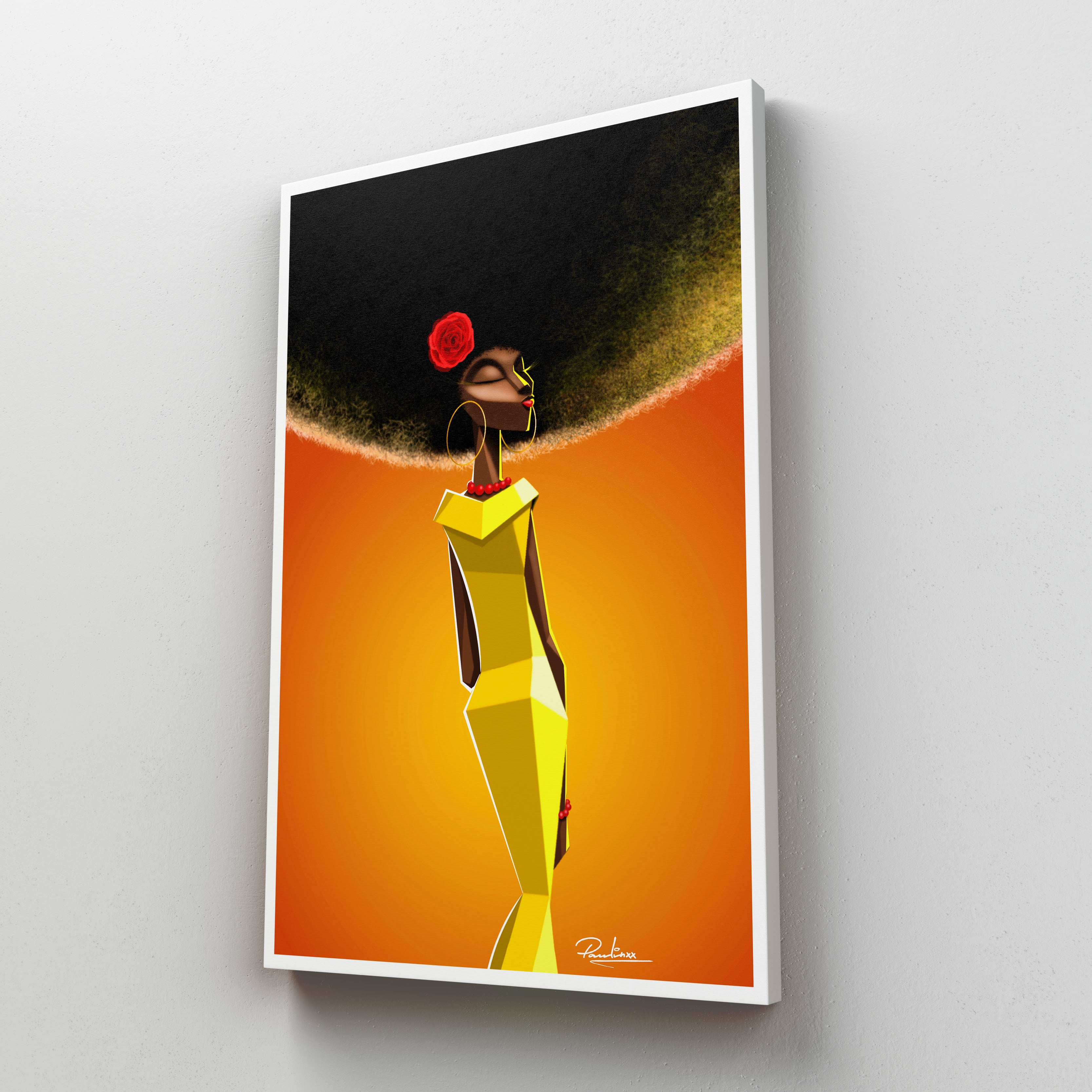 Afro Damsel (Yellow)
