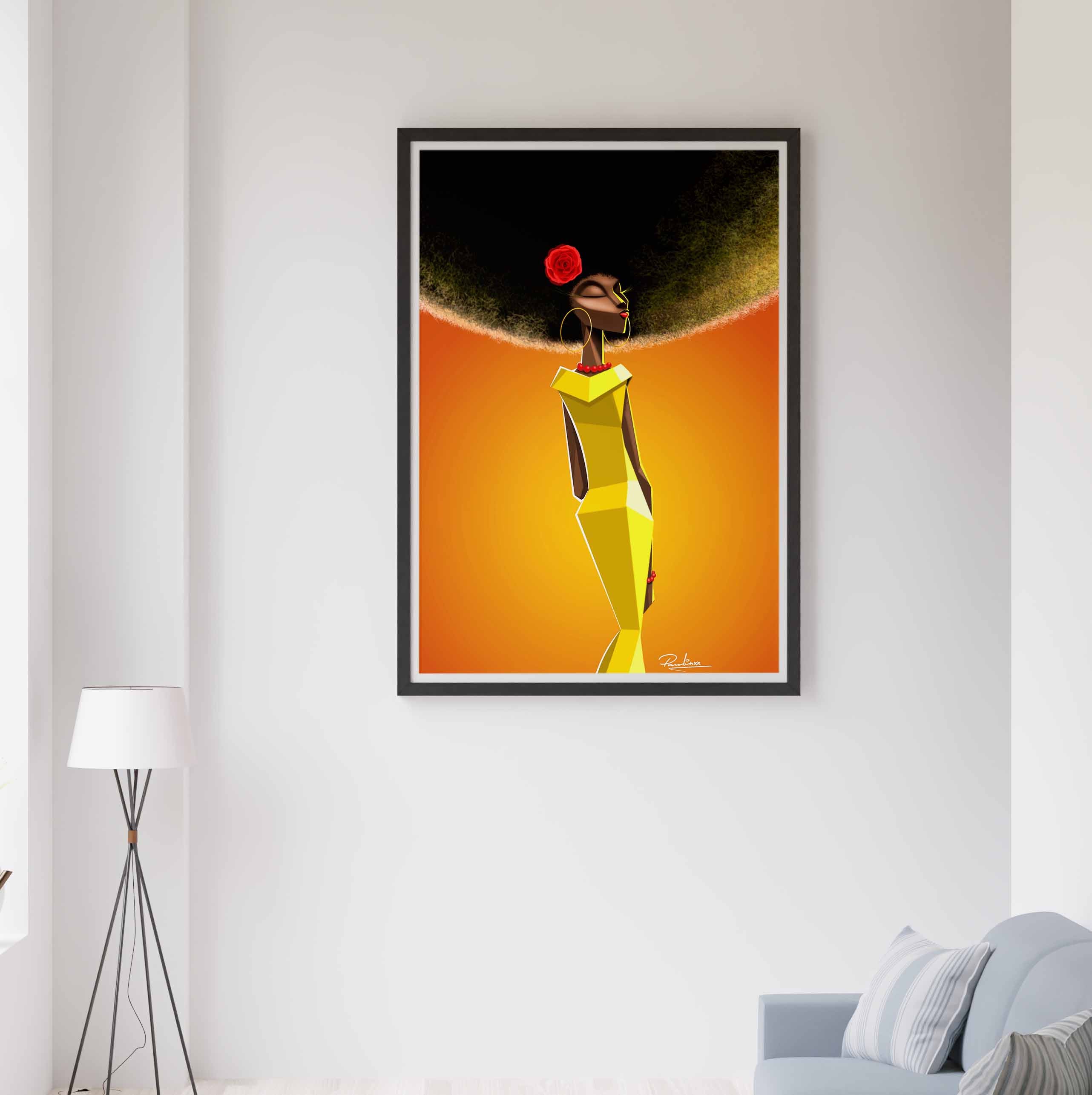 Afro Damsel (Yellow)