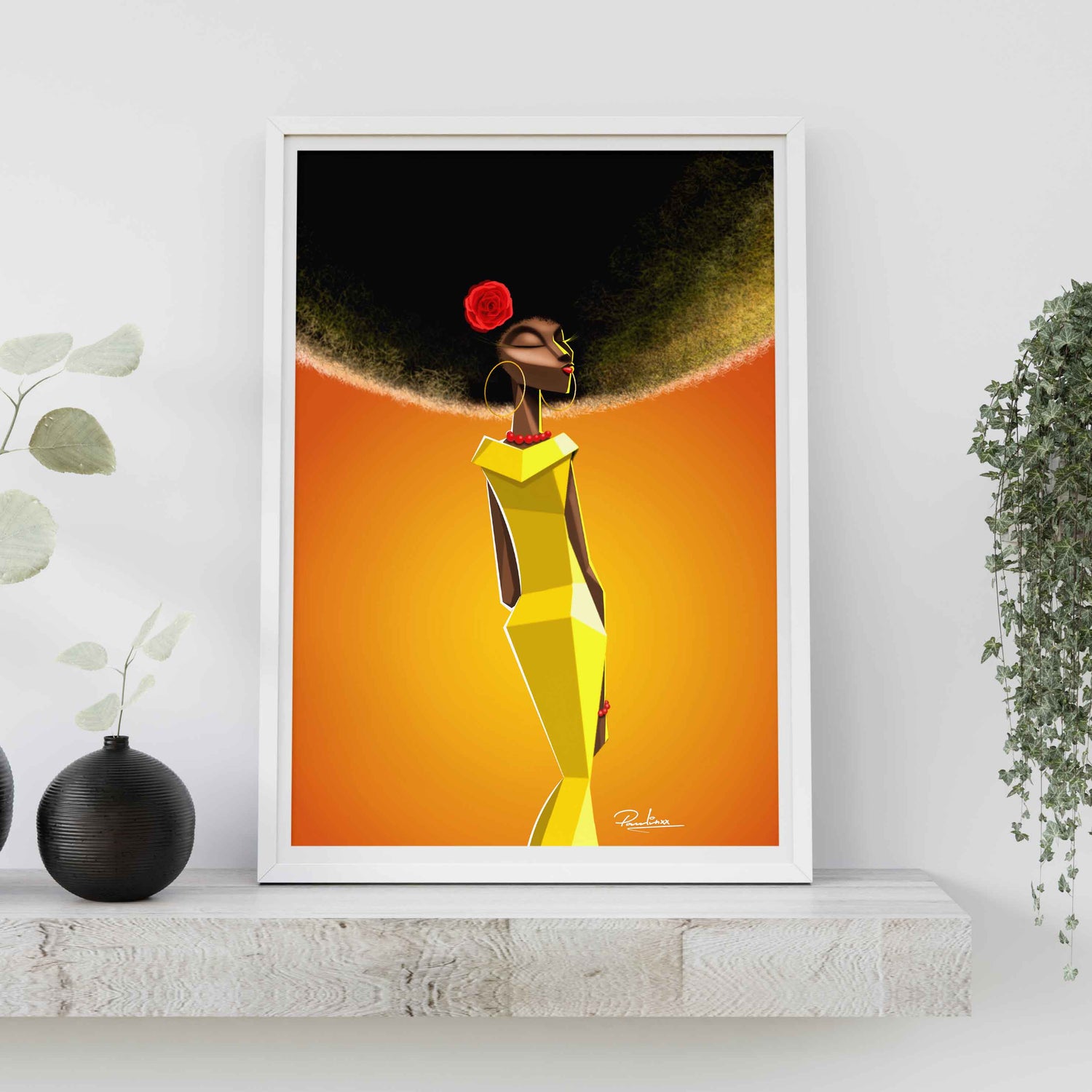 Afro Damsel (Yellow)