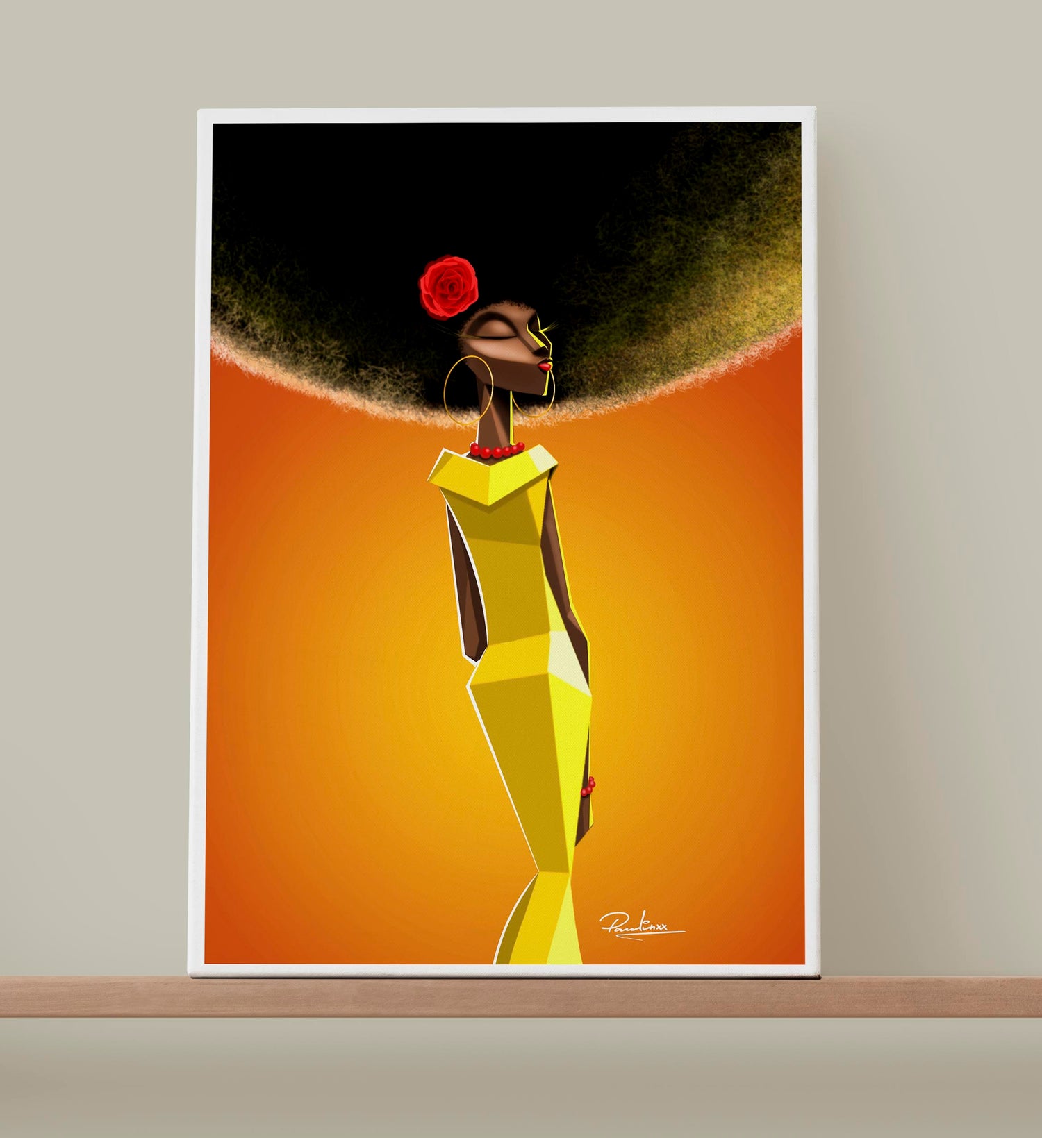 Afro Damsel (Yellow)
